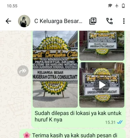 Pengiriman Papan Bunga Duka Pamulang Barat